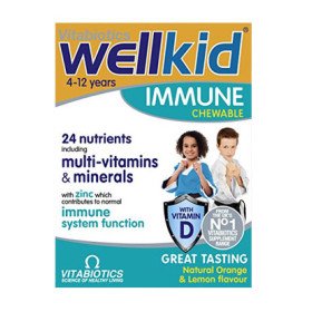 Vitabiotics Wellkid Immune Chewable Orange-Lemon 30caps