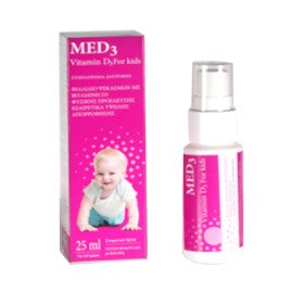 MED3 Vitamin D3 For Kids Spray Γεύση Φράουλα 25ml