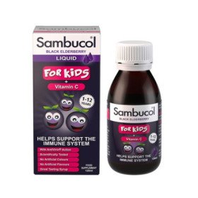 Sambucol Black Elderberry For Kids + Vitamin C Παιδικό Σιρόπι για την Ενίσχυση του Ανοσοποιητικού 120ml