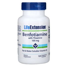 Life Extension Benfotiamine 100mg with Thiamine 120 vcaps