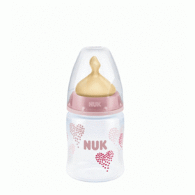Nuk First Choice+ Μπιμπερό Πολυπροπυλενίου (PP) Ροζ, Θηλή Καουτσούκ 150ml