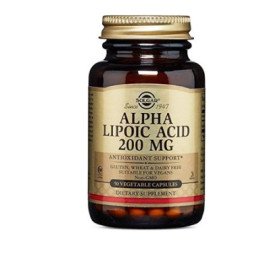 Solgar Alpha Lipoic Acid 200mg Συμπλήρωμα Διατροφής Για Τόνωση Του Οργανισμού 50 φυτικές κάψουλες