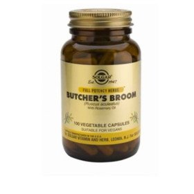 Solgar Butcher ’s Broom 100 veg.caps | Συμπλήρωμα Διατροφής με Αγγειοσυσταλτικές Ιδιότητες, Κατάλληλο για Άτομα με Ευρυαγγείες