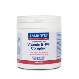 Lamberts B-100 Complex Συμπλήρωμα Διατροφής για Υγιές Νευρικό, Ανοσοποιητικό & Ενίσχυση του Μεταβολισμού 200tabs