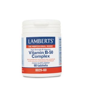 Lamberts Vitamin B-50 Complex, Συμπλεγμα Βιταμινών Β για την Καλή Υγεία του Νευρικού Συστήματος, 60 tabs