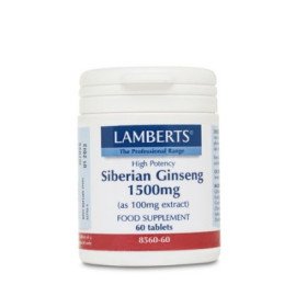 Lamberts Siberian Ginseng 1500mg Ενισχύει τον Οργανισμό στην Αντιμετώπιση του Άγχους, του Στρες & της Κόπωσης, 60 tabs