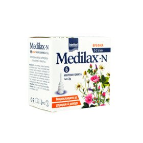 Intermed Medilax-N Βρεφικά Μικροκλύσματα με Χαμομήλι & Μολόχα 0-2 ετών (6 μικροκλύσματα των 3g)
