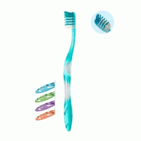Elgydium Anti-Plaque Soft Οδοντόβουρτσα, Διαφανές-Γαλάζιο, 1τμχ