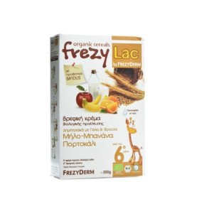 FrezyLac Βρεφική Κρέμα Δημητριακά με Γάλα & Φρούτα Μήλο - Μπανάνα & Πορτοκάλι μετά τον 6ο μήνα, 200gr