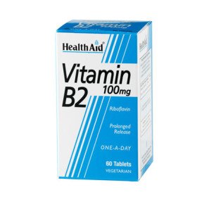 Health Aid Vitamin B2-Συμπλήρωμα Διατροφής με Βιταμίνη Β2 100mg, 60tabs