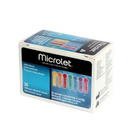Bayer Microlet Colored Lancets Αποστειρωμένοι Σκαρφιστήρες μιας χρήσης 25τμχ
