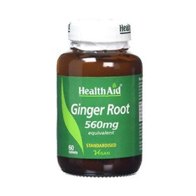 Health Aid Ginger Root 560mg Equivalent 60tabs